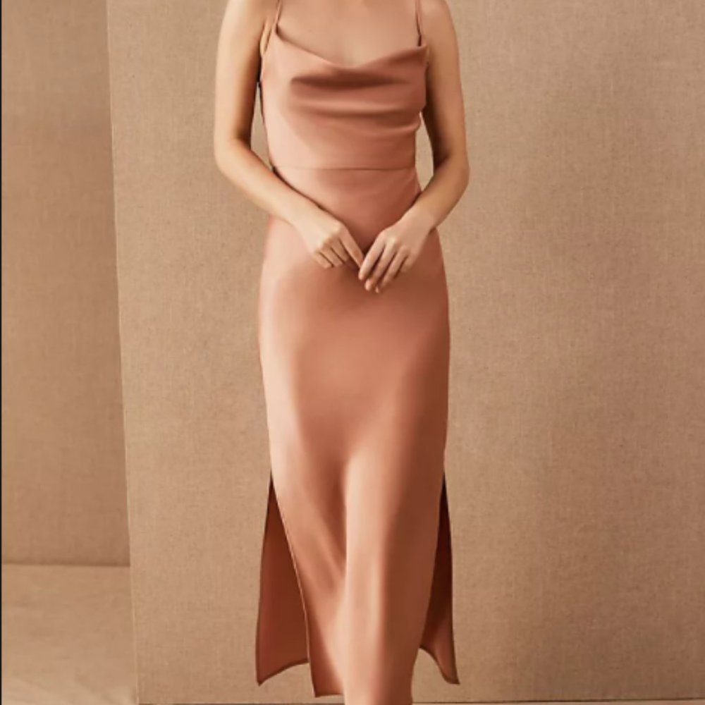 Silk Pink Maxi Dress